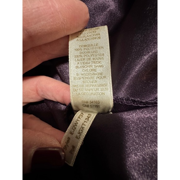 Eliza J New York Purple Beaded Halter Neck Chiffon Gown Women 16W - Picture 7 of 13